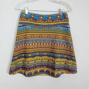 Sevier Skirts Custom Blue Yellow Prints Mini Skirt